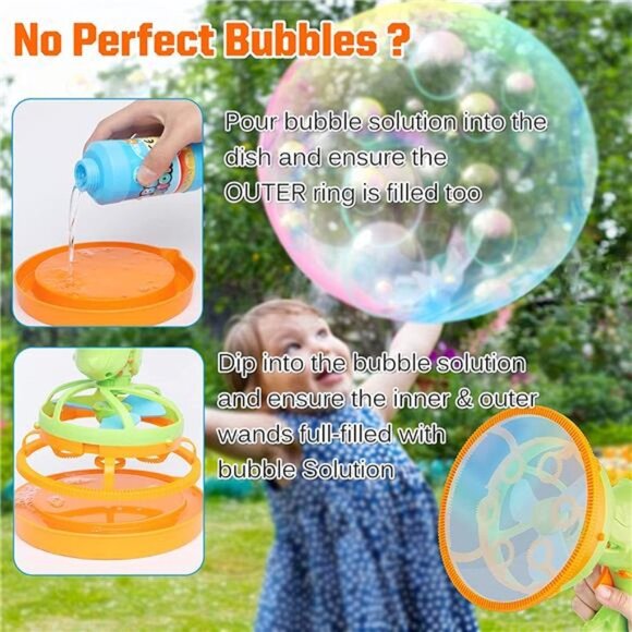 Giant Bubble Gun for Kids - Bubbles for Kids Age 3-4-5, Big Bubble Wands - Picture 5 of 6